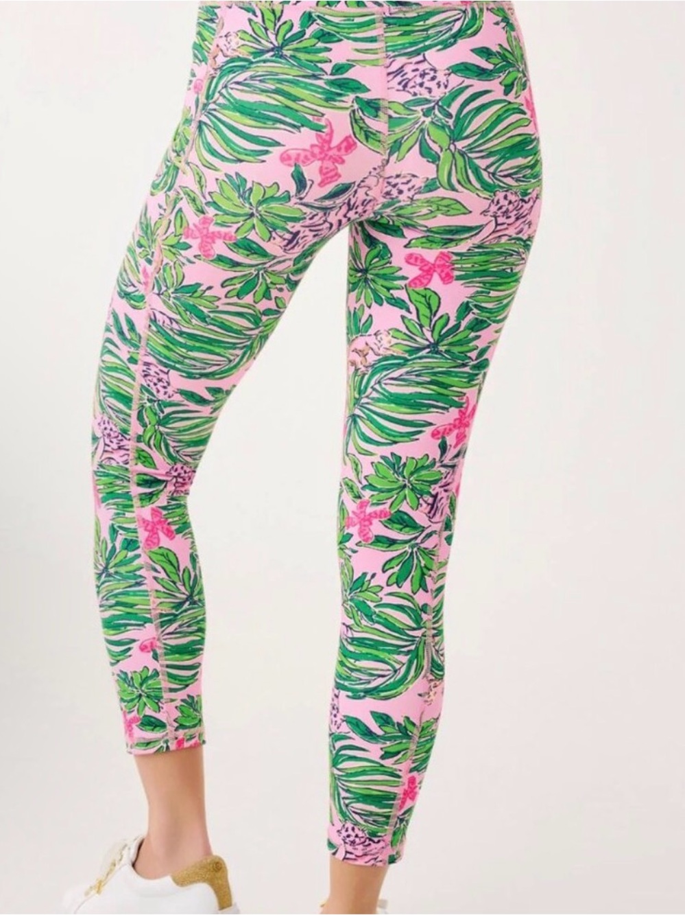 Lilly Pulitzer Pink Tropical Print Leggings